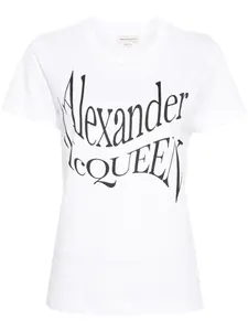 Футболка с логотипом Alexander McQueen, белый