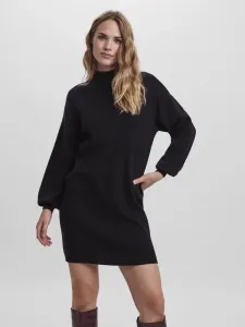 Платье-Свитер с воротником-стойкой vmnancy Vero Moda, Black