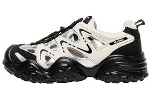 Повышающие высоту хвата пляжные сандалии женские черно-белые Kappa