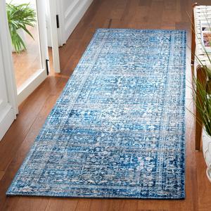 Ковер-дорожка SAFAVIEH, 67 x 366 см, Vintage Persian Collection, Navy & Ivory, восточный дизайн, не линяет и прост в уходе, идеален для помещений с высокой проходимостью в гостиной, спальне, столовой (VTP427N-212)