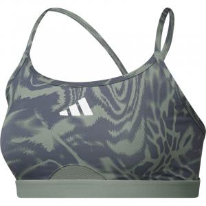 Бюстгальтер AeroReact Training Light Support с тремя полосками Adidas, цвет silgrn