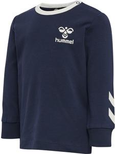 Детская рубашка с длинными рукавами синего цвета Hummel