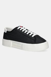 Кроссовки FLATFORM CANVAS SNEAKER Tommy Jeans, черный