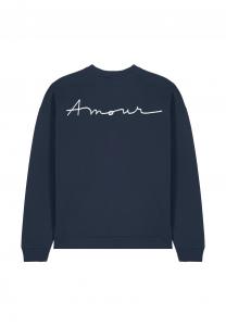 Толстовка AMOUR ROCK BACK EMBROIDERY UNISEX Mira Paris, сине-серый