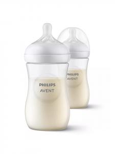 Philips Avent Упаковка из 2 полипропиленовых бутылок Natural Response 260 мл, белого цвета
