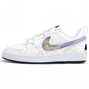 Кроссовки для скейтбординга Court Borough Iridescent Stars Low top Kids' белые фиолетовые для подростков Nike, белый фиолетовый