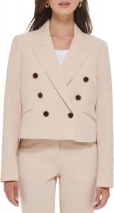 Женский укороченный двубортный блейзер Tommy Hilfiger, Bisque