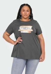 Футболка с принтом CARBONNIE ONLY Carmakoma, темно-серый