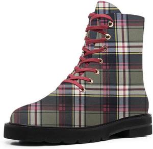 Женские боевые ботинки FYS с шнуровкой, круглым носком, низким каблуком, удобные, теплые, модные туристические ботинки, размеры 4-15 US, Lattice Green