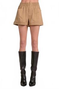 Замшевые шорты песочного цвета Elan, песочный
