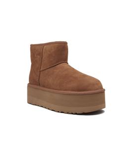 Ботинки зимние UGG Classic Mini на платформе, коричневый