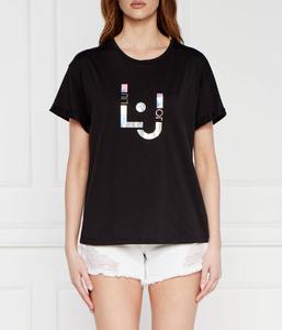 Футболка женская Liu Jo Beachwear с логотипом, черный