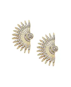 Женские золотые серьги-подвески в форме лучей Sohi, gold