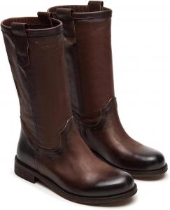 Wnshonzy Женские сапоги до середины икры, черная кожа, с круглым носком, удобный низкий каблук, для кампуса, езды, модные, комфортные, повседневные, на молнии