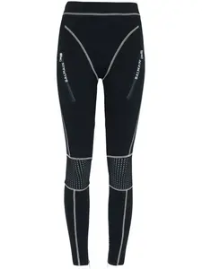 Леггинсы с контрастной строчкой BALMAIN, черный