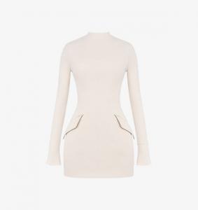 Мини-Платье Mahalia из эластичной ткани с гофрированными манжетами House Of Cb, бежевый