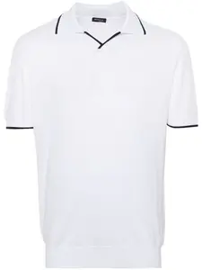 Трикотажная рубашка поло Kiton, белый