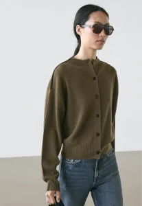 Кардиган с круглым вырезом и пуговицами Massimo Dutti, Khaki