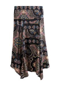 Юбка Next CRINKLE ASYMETRIC , Scarf Print/Black