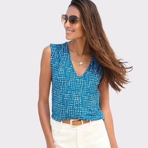 Женский топ с v-образным вырезом и принтом Lascana