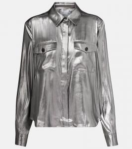Металлическая рубашка Self-Portrait, Silver