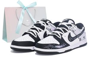 Nike Дунки устойчивые к истиранию лоу-топ скейтборд обувь унисекс Black Gray Pink