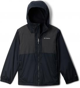 Куртка Columbia boys Rainy Trails II с флисовой подкладкой, Black/Black Slub