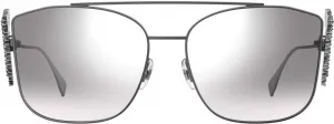 Солнцезащитные очки FENDI Freedom FF 0380/G/S Ruthenium+I1861/Grey Shaded 62/17/140 для женщин, grey