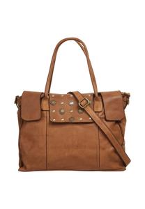 Шопер, натуральная кожа, сделано в Италии Samantha Look, цвет Cognac