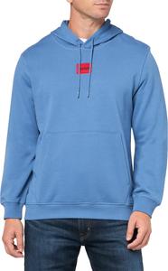 HUGO Мужская худи Regular Fit с квадратным логотипом, Blue Explorer