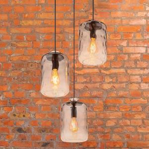 Подвесной светильник Globo Lighting Darina, дымчатое стекло / железо - 3-х ламповый