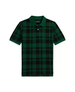 Мальчики 8-20 клетчатая футболка с короткими рукавами Polo Ralph Lauren, зеленый
