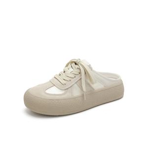 Женские сандалии с закрытым носком, резиновая подошва, тихие, устойчивые к запахам, износостойкие, нескользящие, абрикосового цвета JOSINY, Apricot