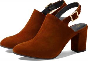 Женские сандалии LEHOOR с ремешком на пятке, массивным каблуком, закрытым носком и высокими каблуками 3 дюйма, летние ботильоны с пряжкой, замшевые без задника, ретро для вечеринки, размеры 4-11 M US, Suede Brown