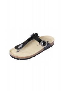 Мюли-стринги Schuhmode Weeger, цвет Schwarz Lack