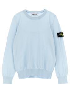 Свитер с нашивкой-логотипом Stone Island Junior, голубой