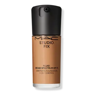 Тональный крем Studio Fix Fluid SPF15 с матирующим эффектом и контролем жирности кожи на 24 часа. MAC, NC45.5 (tanned bronze with neutral undertone for dark skin)
