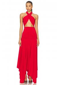 Трансформируемое платье до середины икры Norma Kamali, tiger red