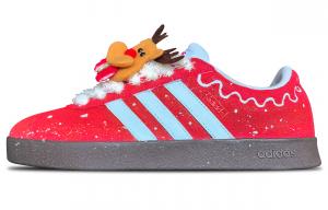 Adidas Vl Court Classic Abrasion Resistant Low top German Army Trainers Women's Red