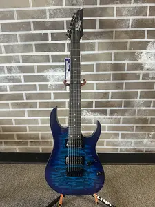 Ibanez GRG7221QA-TBB Gio с грифом из пурпурного дерева 2024-25 - Прозрачный синий градиент