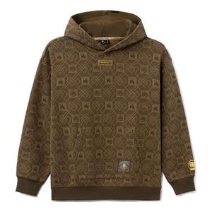 Худи Li-Ning BAD FIVE Series Loose Full Print Pullover Hoodie 'Brown', коричневый