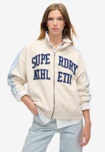 Толстовка Superdry & Co ATHLETIC ESSENTIALS APPLIQUE LOOSE TRACK , Turtledove Cream/Light Yellow