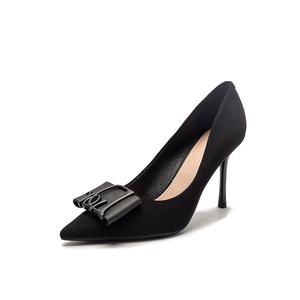 Женские туфли на тонком каблуке и высоком каблуке YAFEI XUANYU, Black