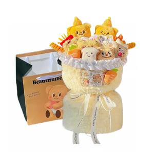 XIONGXIAOWA Плюшевая игрушка Cream Bear Bouquet, плюшевая кукла, высота 40см