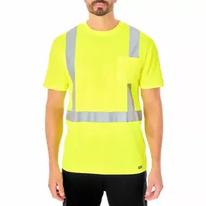 Мужская светоотражающая футболка с короткими рукавами Smith'S Workwear, цвет laser yellow