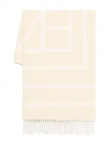 Жаккардовый шарф с монограммой TOTEME, нейтральный