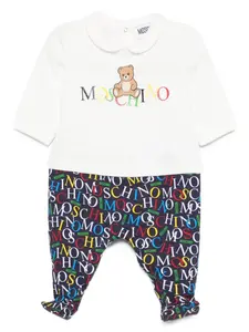 Пижама с логотипом Teddy Moschino Kids, белый
