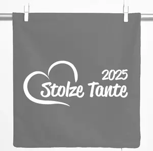 Декоративная наволочка Huuraa Гордая тетя 2025, подарок в виде сердца, 40x40 см, стальной серый хлопок, украшение Гордая тетя Hellweg Druckerei