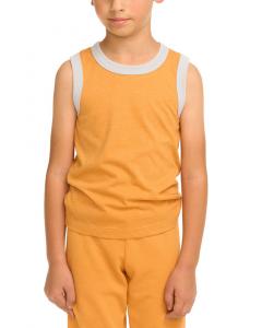 Чейзер переработанный винтажный джерси майка-мускулка с контрастной окантовкой Chaser, оранжевый
