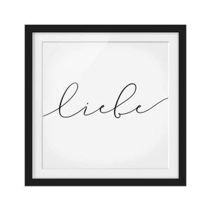 Картина Bilderwelten Liebe Kalligraphie I, 70x70x2 см, черный